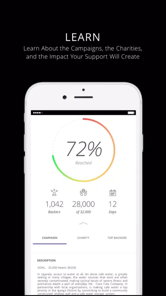 Movements - fund social good with spare change Screenshots