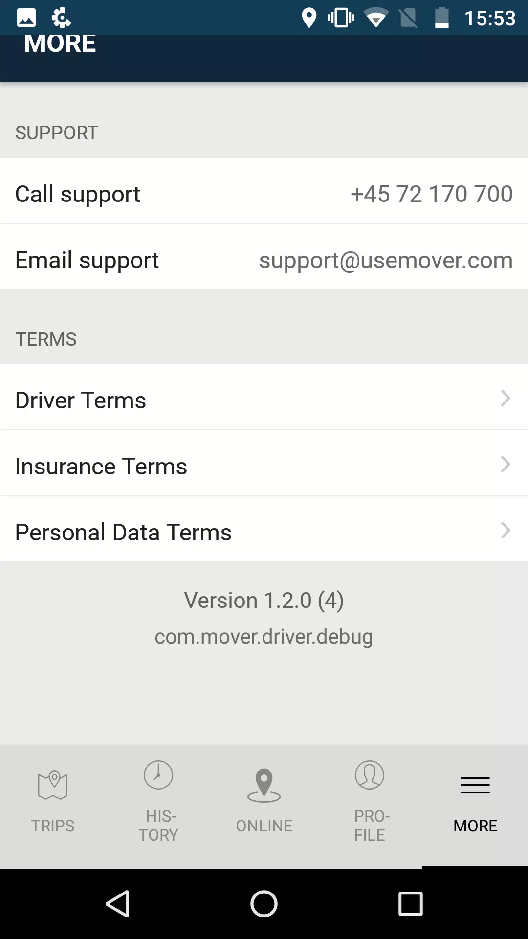 Mover for Drivers Screenshots