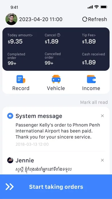 Zrzuty ekranu Move Driver – Partners App
