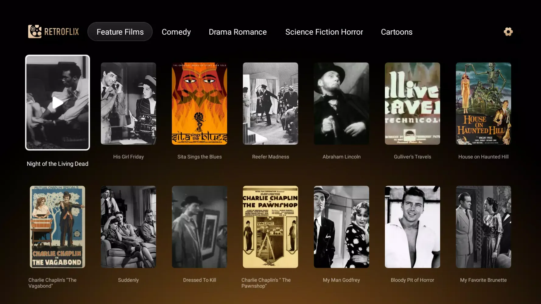 ภาพหน้าจอของ RetroFlix