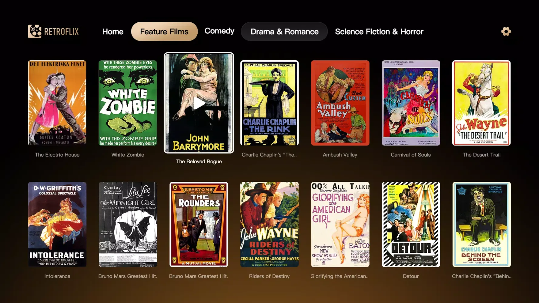 ภาพหน้าจอของ RetroFlix