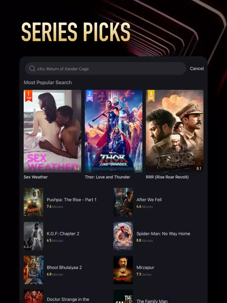 تصاویر Movie Mania - Movies & TVShows iPad 