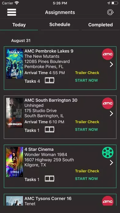 Screenshot di movieMEASURE