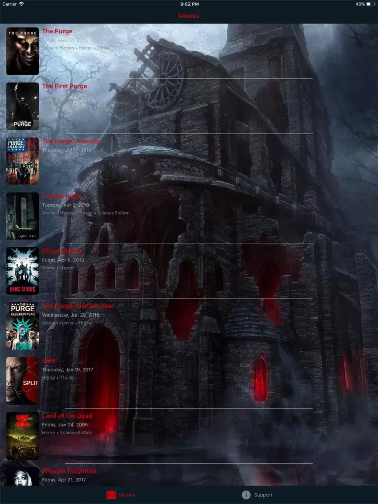Скриншоты Box of Horror Movies iPad 