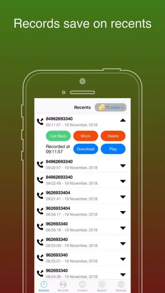 Capturas de pantalla de Automatic 2nd Call Recorder