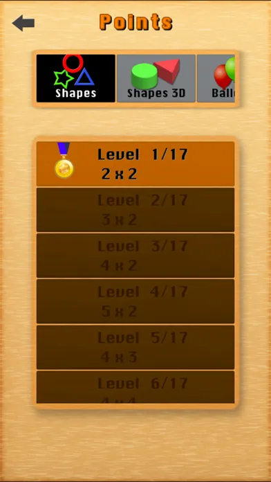 Capturas de tela do Card Match.