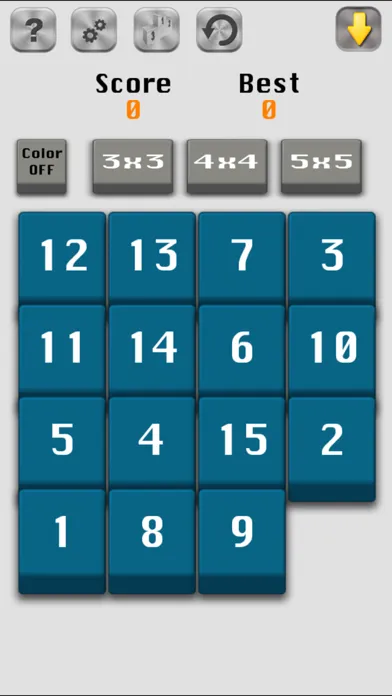 Number Slide-15 Fifteen puzzle سکرین شاٹس