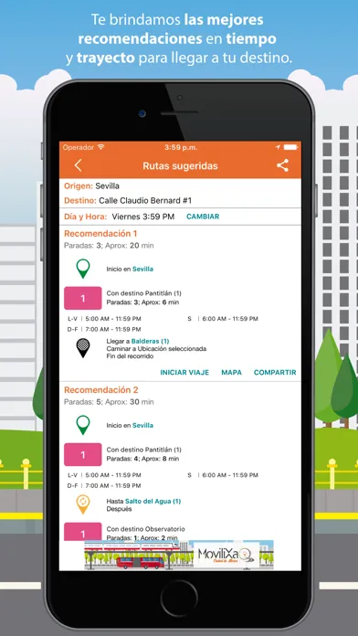 Zrzuty ekranu Rutas CDMX