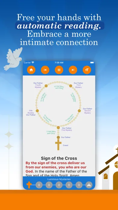 Tangkapan layar The Holy Rosary with voice
