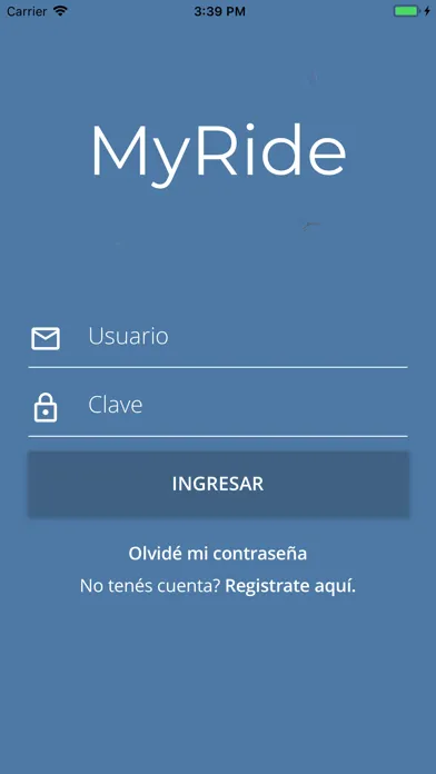 MyRide App スクリーンショット