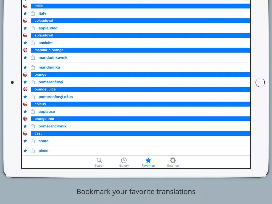 صور Offline English Czech Dictionary with Voice iPad 