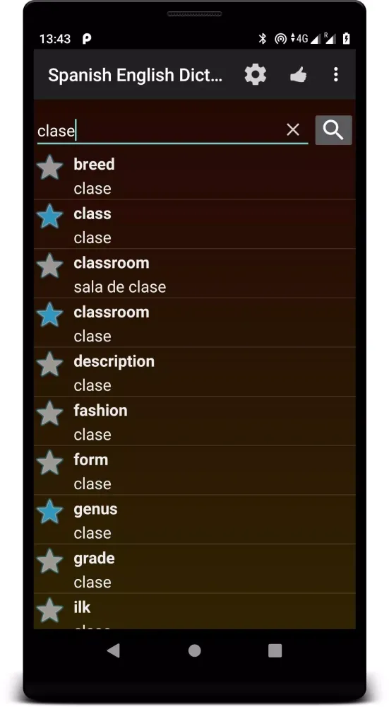 Spanish English Dictionary OFF Screenshots