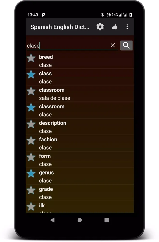 Spanish English Dictionary OFF Screenshots