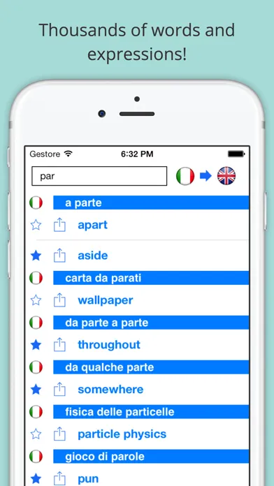 Offline English Italian Dictionary (Dizionario) Screenshots