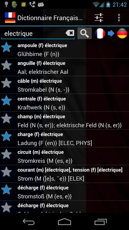 French German Dictionary FREE Screenshots