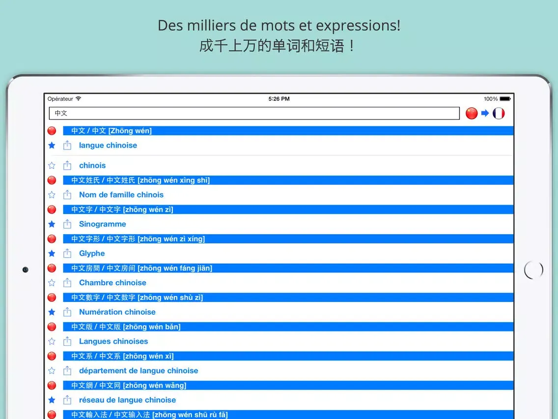 Скриншоты Offline French Chinese Dictionary with Voice iPad 