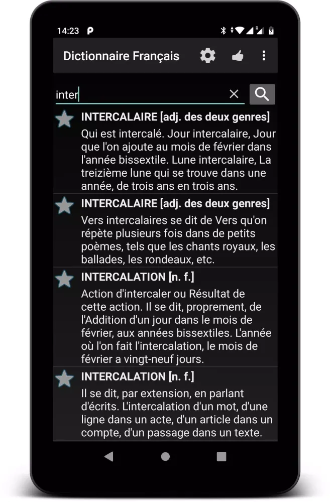 Dictionnaire Français Hors-Lig 스크린샷