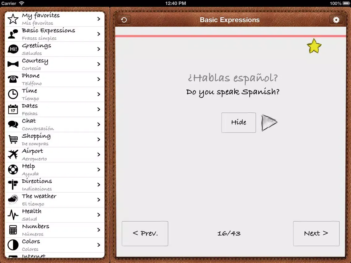 Learn Spanish: Phrases, Vocabulary and Pronunciation iPad  Screenshots