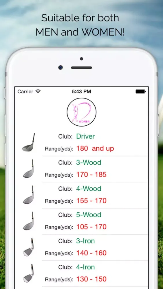 Pro Caddie Golf Club Selector স্ক্রিনশট