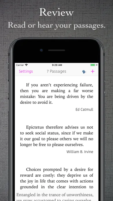 Ảnh chụp màn hình của Passages Quote Journal
