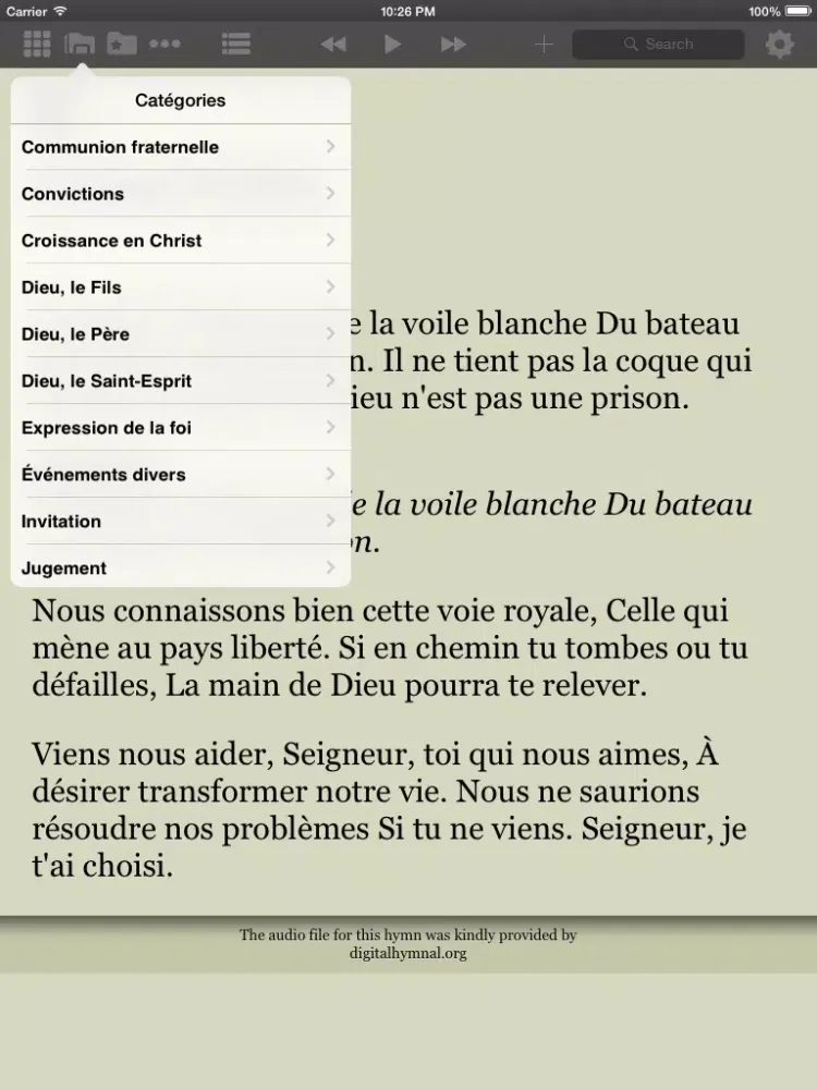 Capturas de pantalla de Hymnes et Louanges Adventistes iPad 