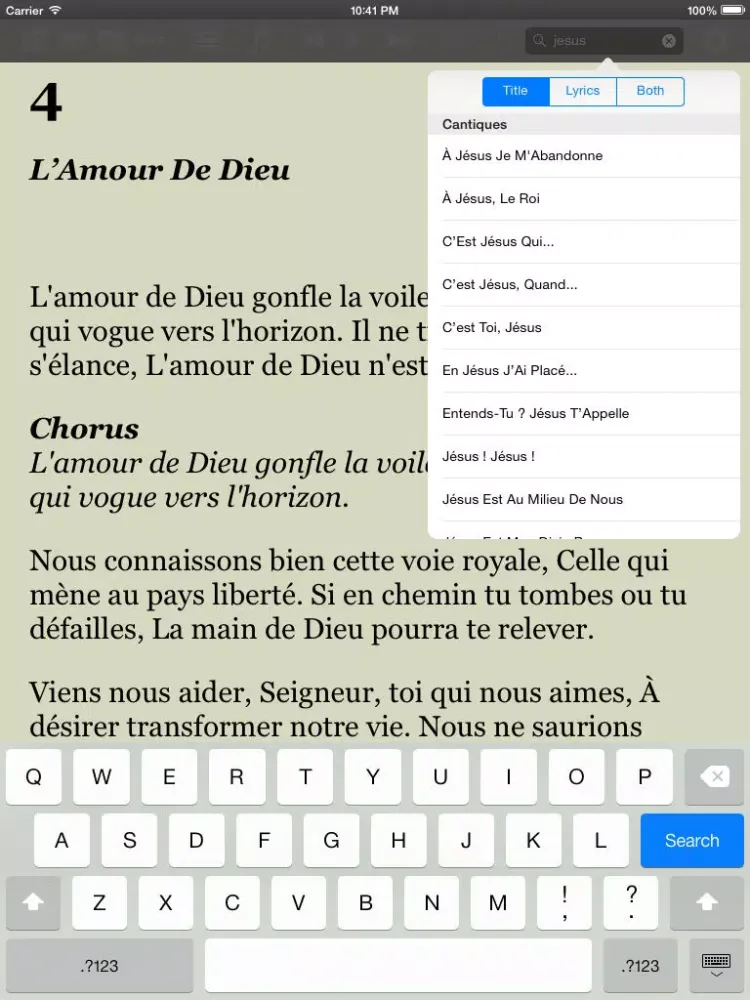 Скриншоты Hymnes et Louanges Adventistes PRO iPad 