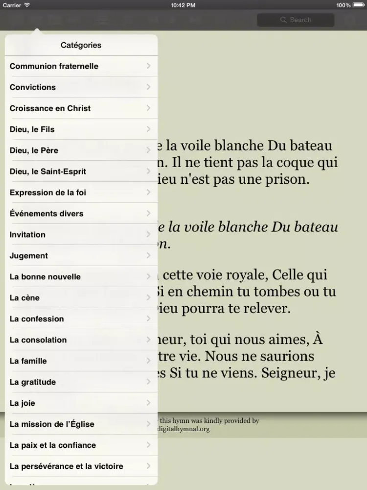 Скриншоты Hymnes et Louanges Adventistes PRO iPad 