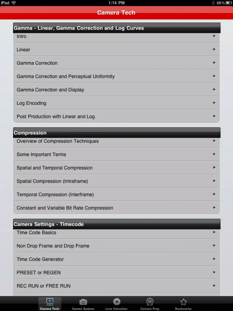 Pro Camera Guide iPad  Screenshots