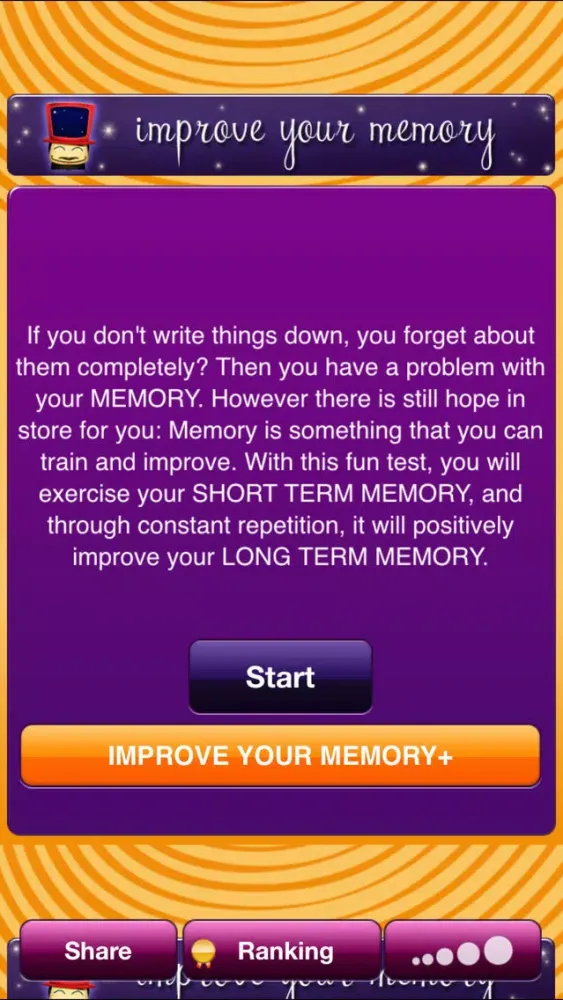 IMPROVE YOUR MEMORY! スクリーンショット