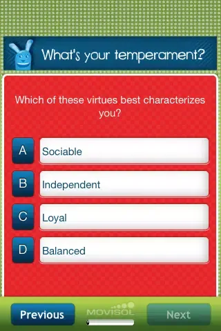 Capturas de tela do What's your temperament?