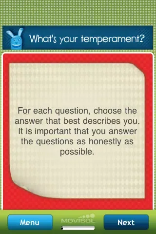 Capturas de tela do What's your temperament?