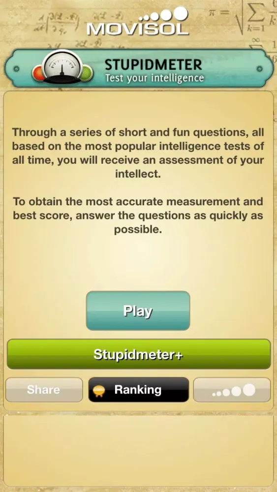 Captures d'écran de Stupidmeter: tool to test your intelligence