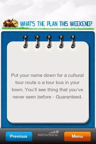 Zrzuty ekranu What's the plan this weekend?