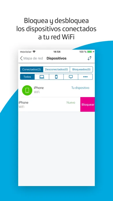 Ảnh chụp màn hình của Movistar Smart WiFi