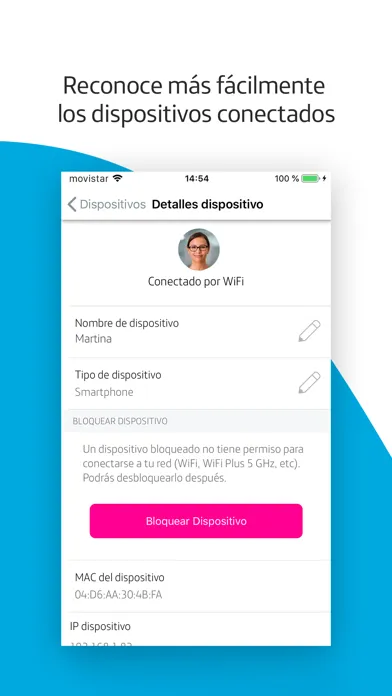 Ảnh chụp màn hình của Movistar Smart WiFi