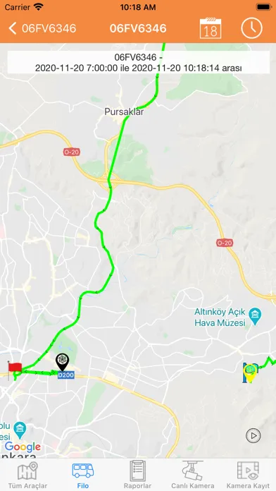 Ảnh chụp màn hình của movita Kameralı Araç Takip