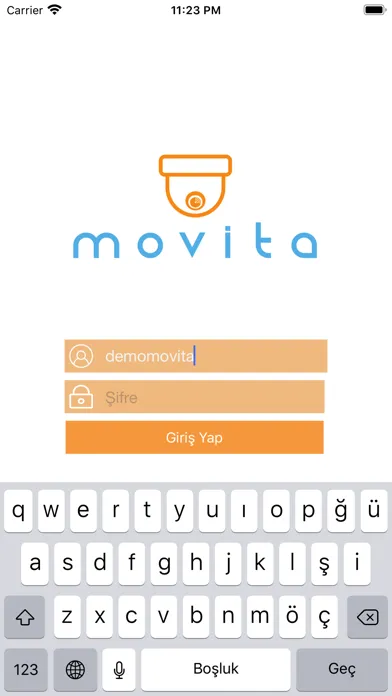 Tangkapan skrin movita Kamera Takip