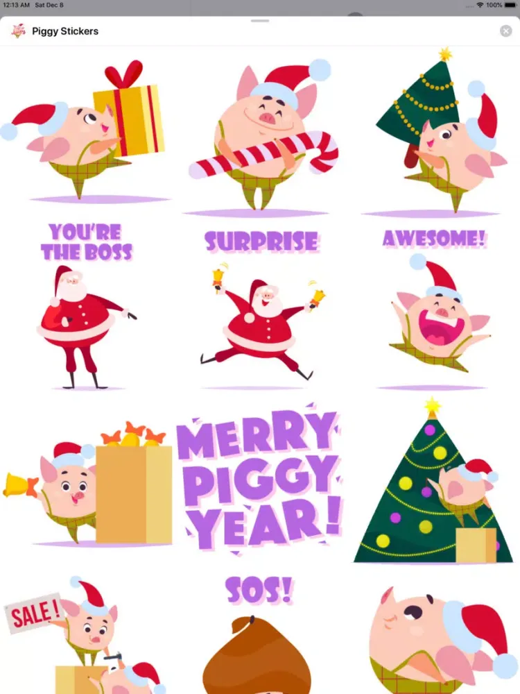 Christmas 2019 Piggy New Year iPad  स्क्रीनशॉट