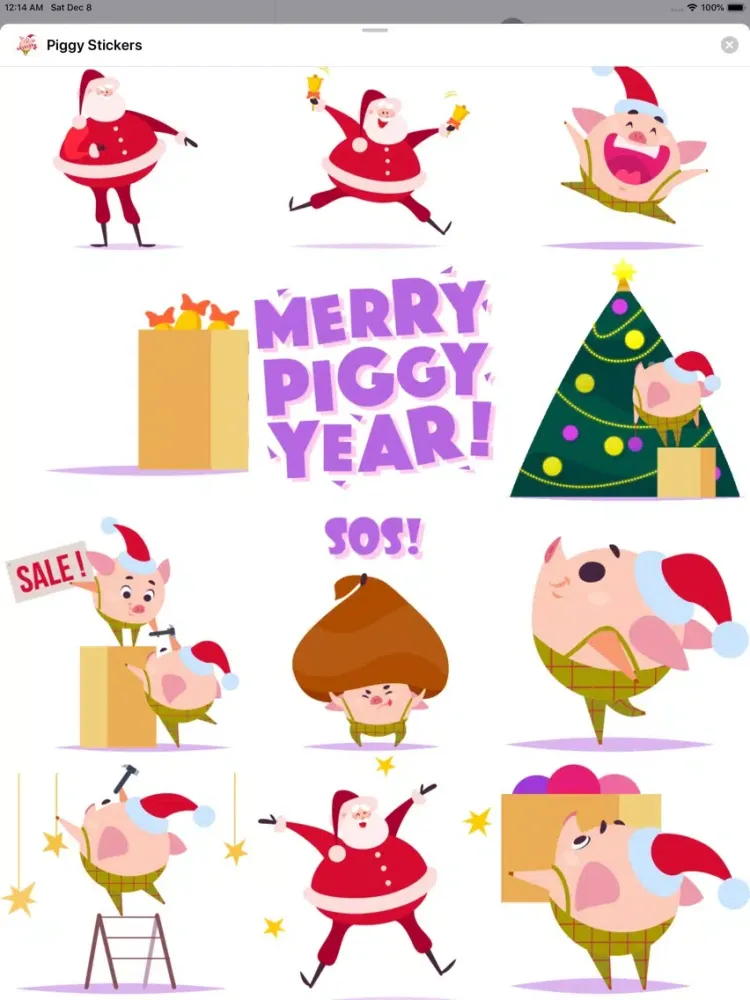 Christmas 2019 Piggy New Year iPad  स्क्रीनशॉट