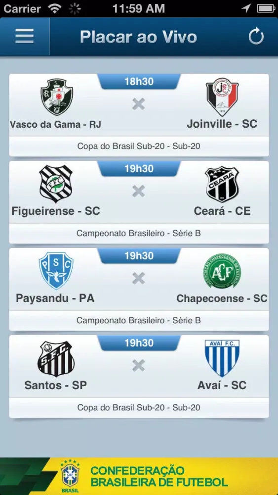 Futebol Brasileiro应用截图