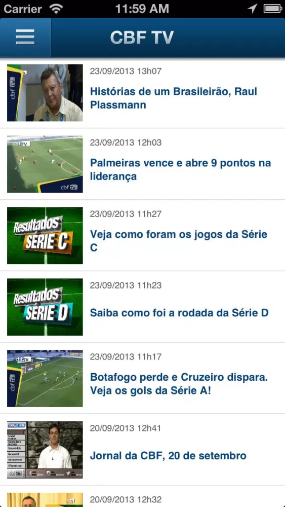 Futebol Brasileiro应用截图