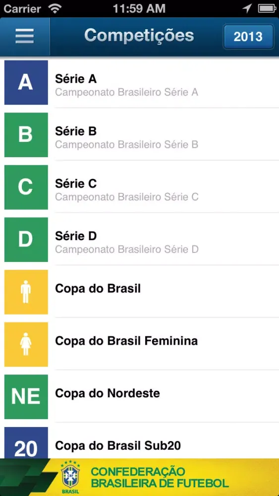 Futebol Brasileiro应用截图