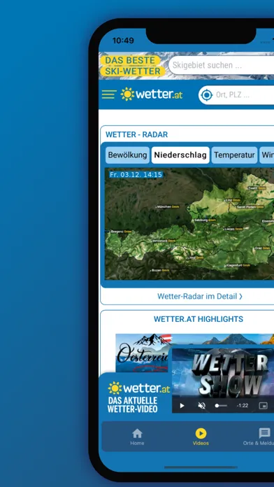 Tangkapan layar wetter.at