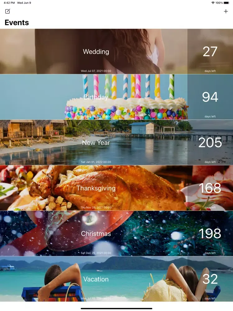 Tangkapan skrin Countdown & Count Down Widget iPad 