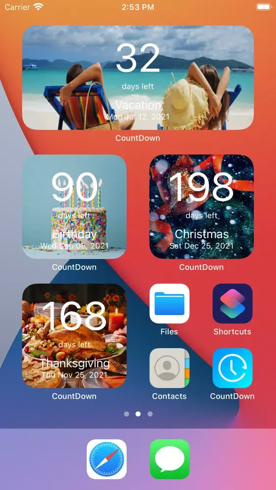 Tangkapan skrin Countdown & Count Down Widget