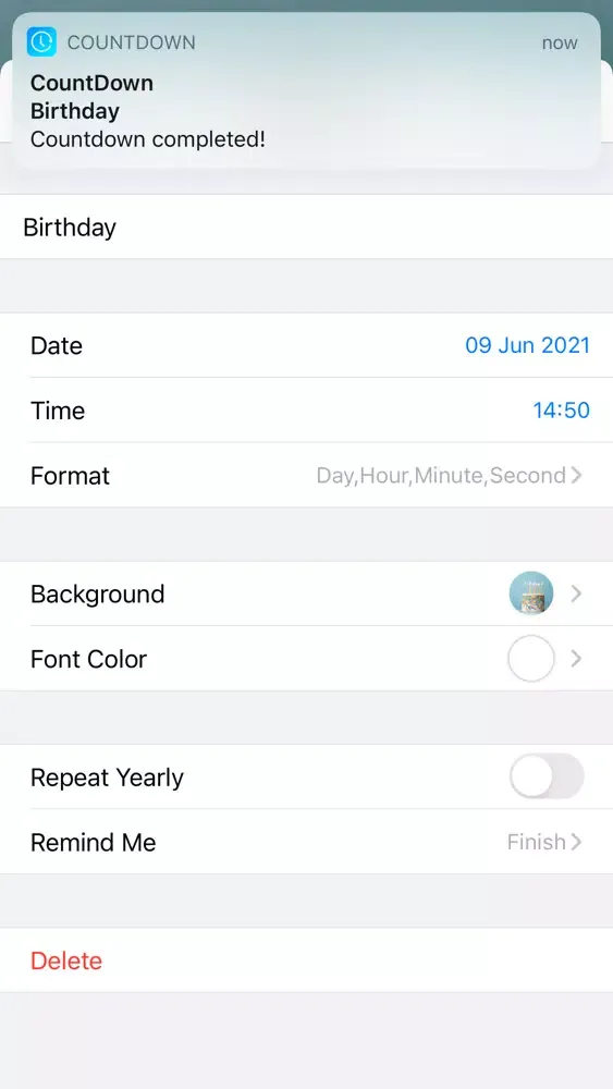 Tangkapan skrin Countdown & Count Down Widget