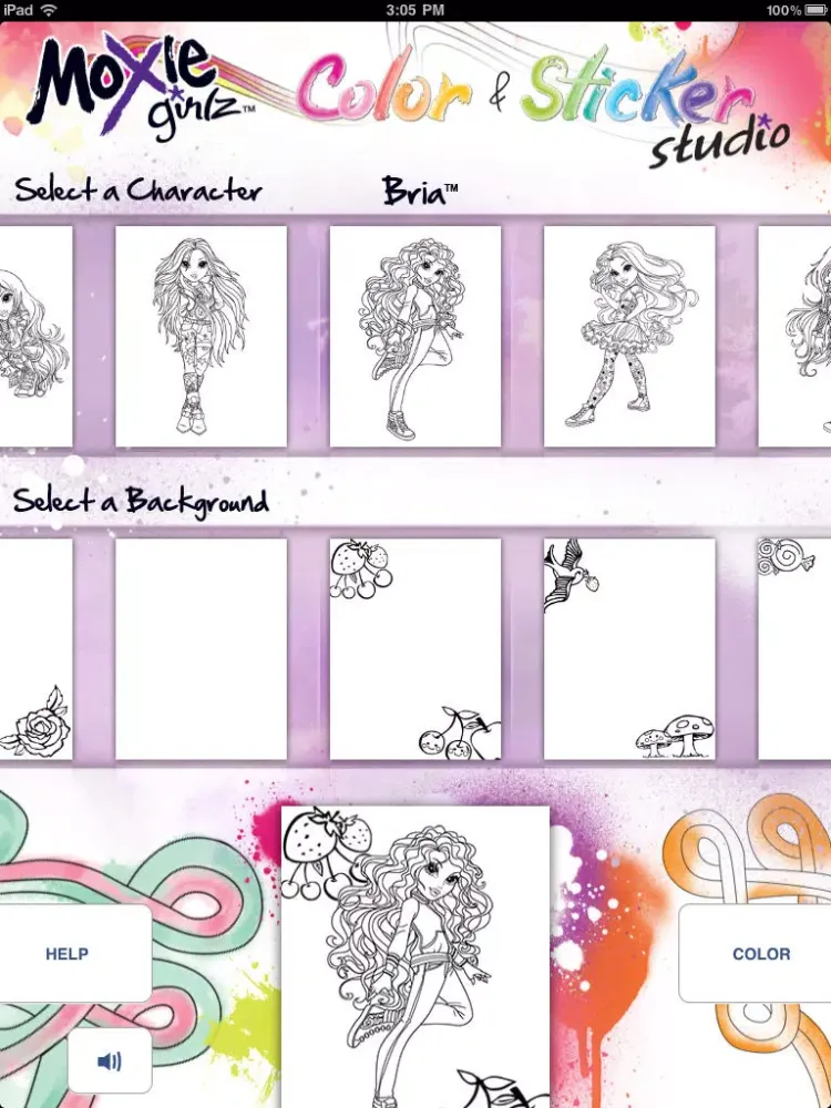 Captures d'écran de Moxie Girlz™ Color and Sticker Studio iPad 