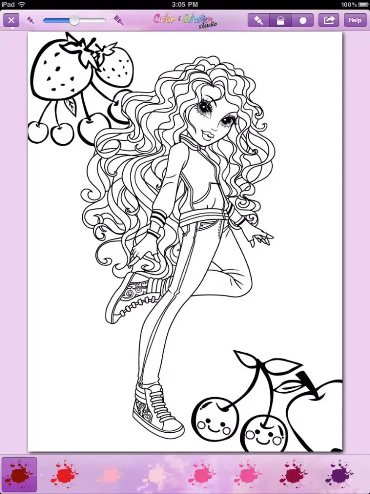 Captures d'écran de Moxie Girlz™ Color and Sticker Studio iPad 