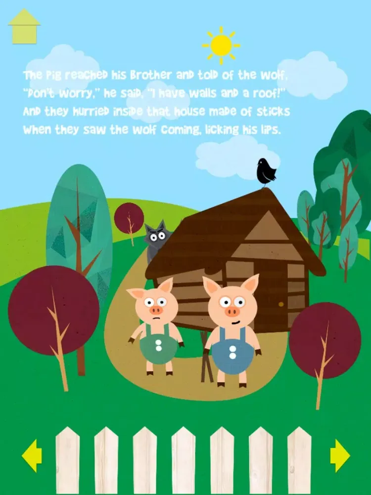 Capturas de tela do Nursery Rhymes: The Three Little Pigs iPad 