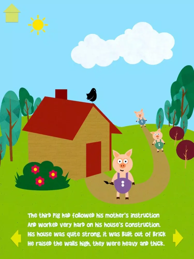 Capturas de tela do Nursery Rhymes: The Three Little Pigs iPad 